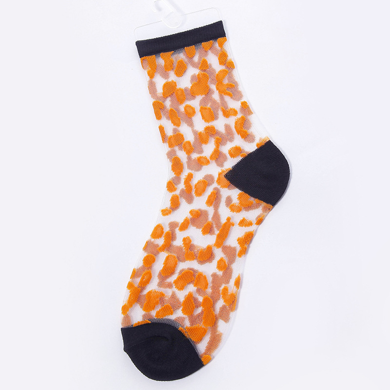 Calcetines sexys de malla de encaje para mujer, medias de rejilla de fibra mixta transparente, elástico, tobillo, hilo de red fino de leopardo, 1 par = 2 uds.