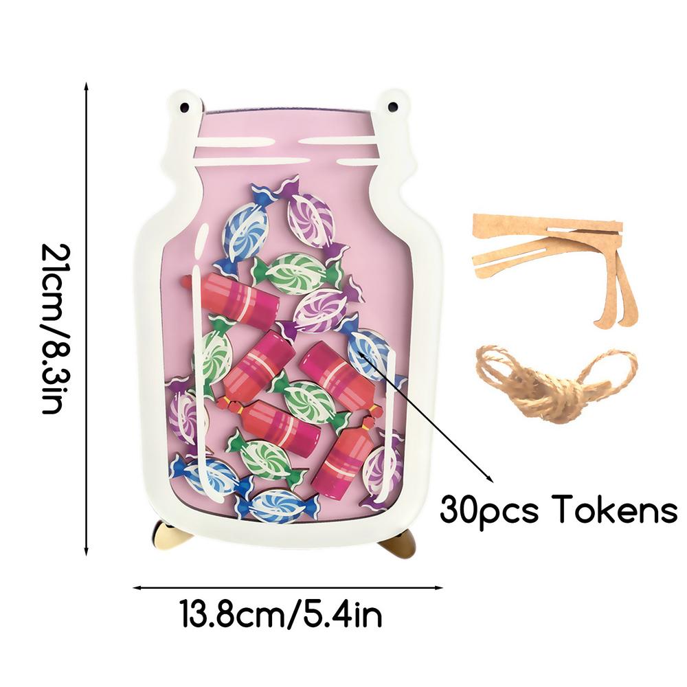 Candy Jar Raffle Candy Jar Reward System Incentive Jar With 30pcs C... – Grandado
