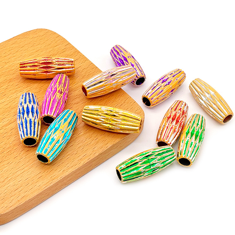 20Pcs/Pack Multicoloured Dreadlock Beads Hair Accessory Tools Hair Beads for Crochet Braids Hair Rings