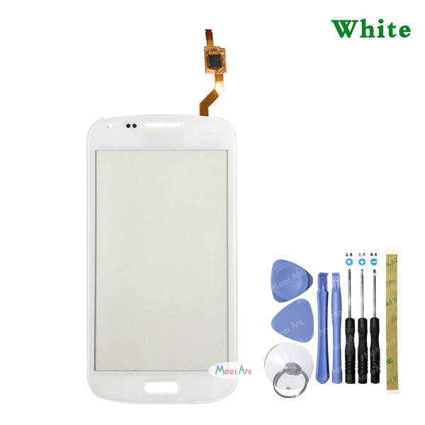 4,3 de para Samsung Galaxy Core Duos GT-i8260 i8260 i8262 Panel de lente de cristal frontal con Sensor de digitalizador de pantalla táctil: white With Tool