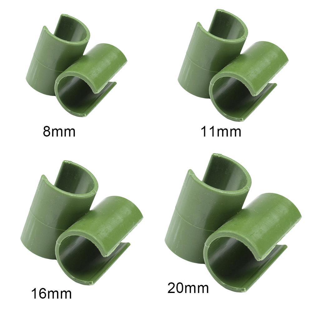 10 stk kryssplastklips plantestøtte fast kobling landbruk justerbar feste hagestolper diameter 8-20mm
