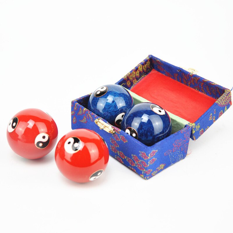 Chinese Baoding Balls Health Exercise Stress Handball Yin Yang Finger Muscles Fitness Massager Ball Wrist Strength Workout Balls