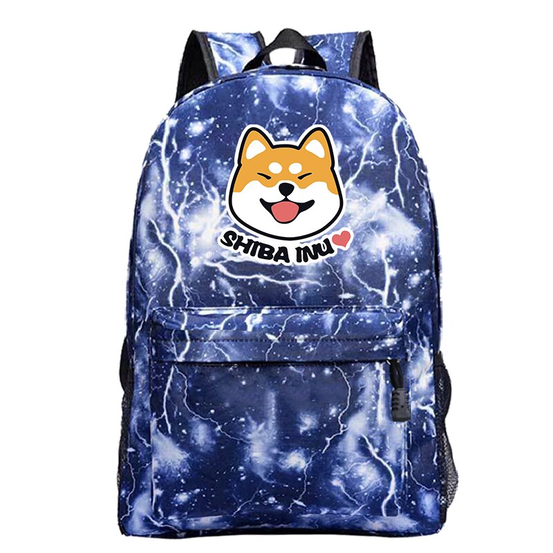 Mochila divertida de Shiba Inu para hombre y mujer, morral escolar con bonito para estudiantes, mochila para portátil de viaje: 13