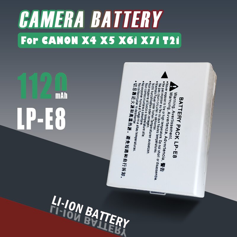 1-10 Stuks 7.2V 1120Mah LP-E8 Lp E8 LPE8 Camera Batterij Voor Canon Eos 550D 600D 650D 700D Kus X4 X5 X6i X7i Rebel T2i T3i T4i T5i