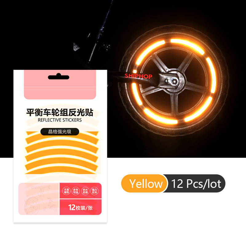 Reflecterende Bandensticker Veiligheidssticker Kleur Kids Balansfiets Reflecterende Sticker Wieldicker Fietsaccessoires: Blauw