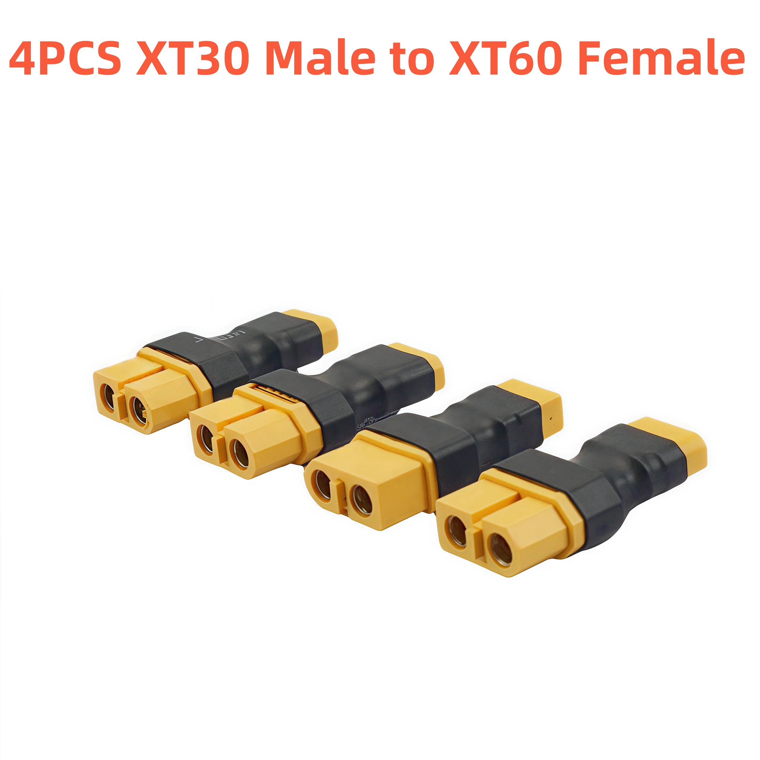 4 Uds macho/hembra XT60 a XT30 enchufe hembra macho adaptador convertidor conector: YELLOW