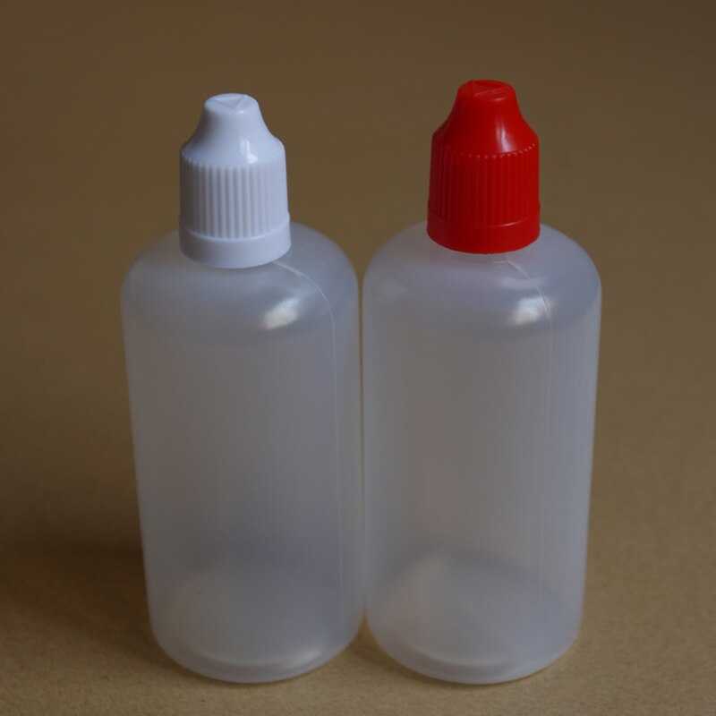 PE 100ML Kunststoff Tropfer Flasche Mit freundlicher Kappe und Lange Dünne Spitze E Flüssigen Kunststoff Flaschen 100ML