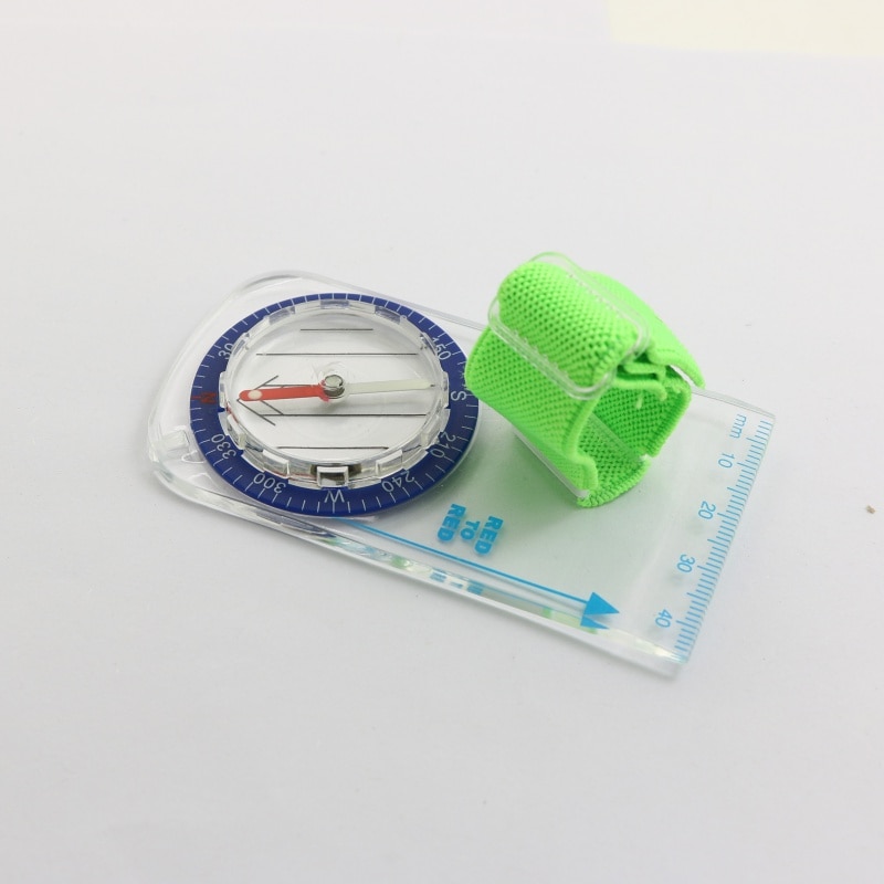 Outdoor Portable Thumb Compass Camping Directional Cross-country Race Hiking Compass Baseplate Ruler Map Scale Compass