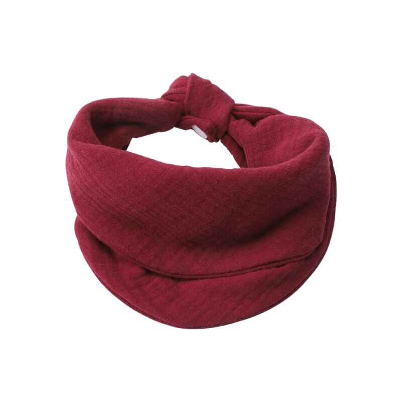 Gaas Slabbers Pasgeboren Burp Doek Bandana Peuter Sjaal Baby Speeksel Handdoek: Wine red