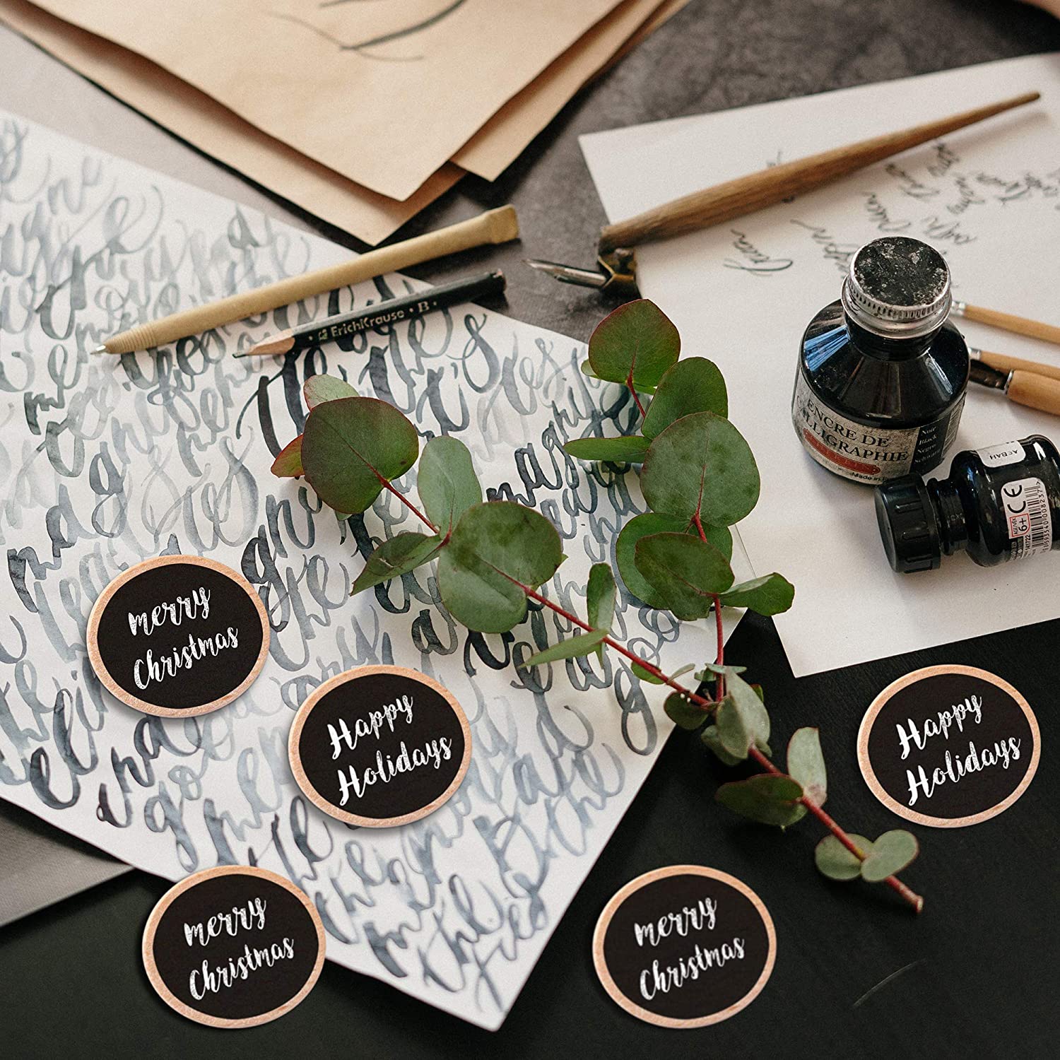 10pcs Round Discs Natural Round Wood Slices Circles with Tree Bark Log Discs for DIY Crafts Wedding Party Decoration