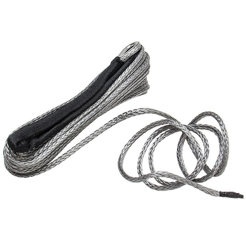 Synthetic Winch Rope, 1/4 x 50Ft Synthetic Winch Rope Line Cable for ATV UTV SUV Truck Boat Winch