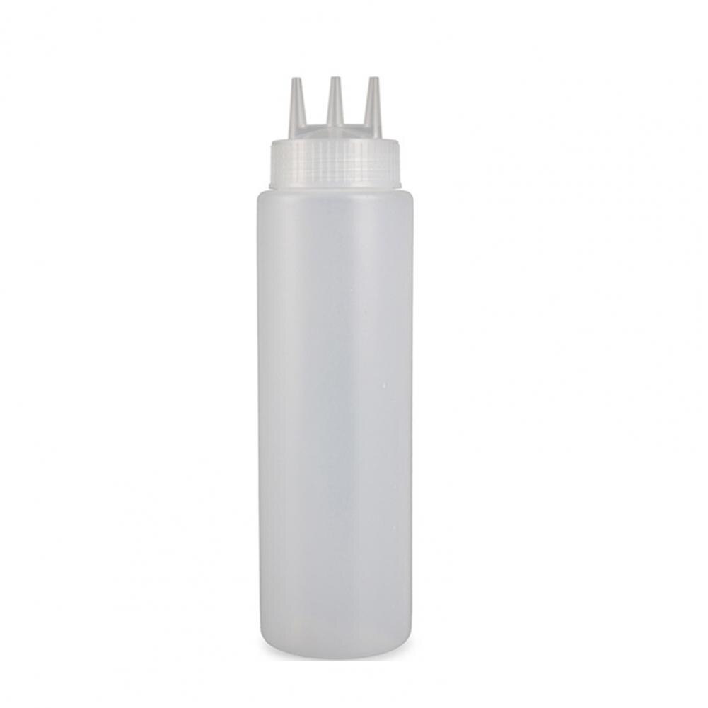 Bouteille de compression de chocolat avec capuchon en plastique gâteau décoration outil pain cuisson Dessert Condiment distributeur bouteille pour Dessert maison: White 3