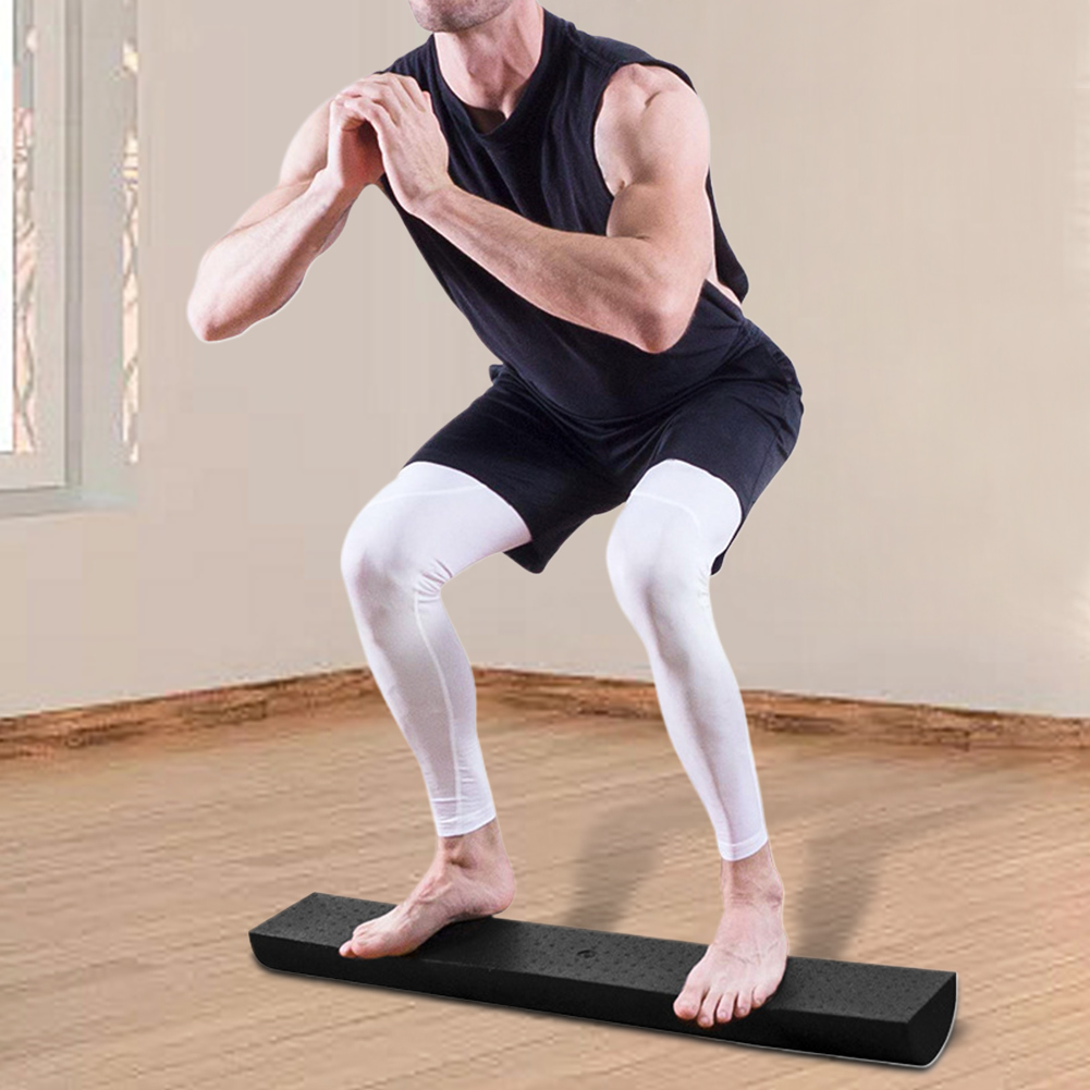 Halvrund yogarulle massagerulle med høj densitet yogasøjle 30cm rygstrækkere multifunktion til balancetræning
