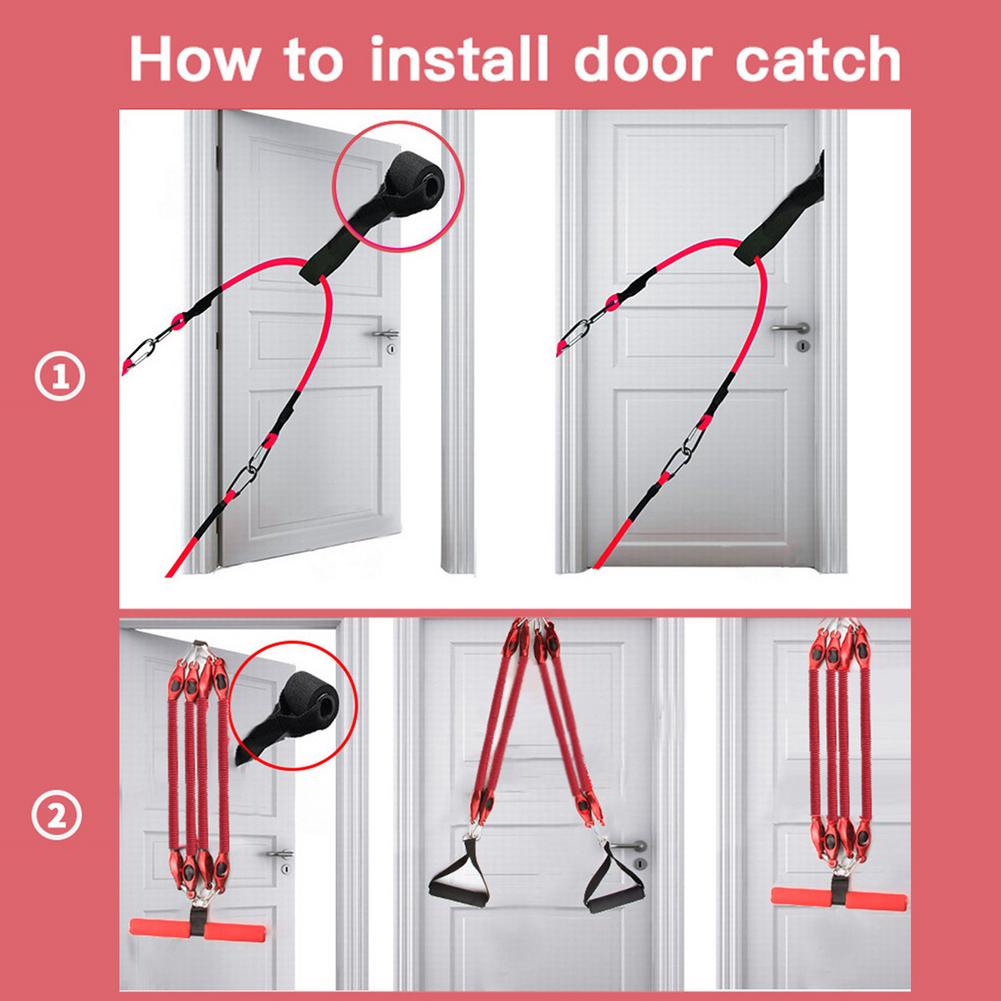 11pcs Tension Tube Fitness Exercise Slimming Training Multifunctional Four-tube Tensioner Latex Anti-breaking Exercise Fitness