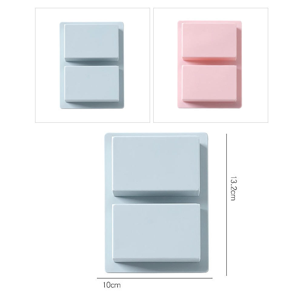 2 Cavity Silicone Mold for Making Soaps 3D Plain Soap Mold Art Craft Rectangle DIY Handmade Soap Form Tray Mould Baking Tools