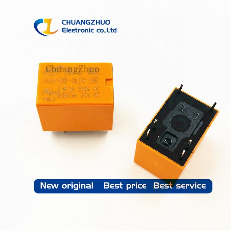 5 stks/partij HK4100f-DC5V-SHG Relais hk4100F-DC5V HK4100F 5 v DIP6 3A 250 v AC/3A 30 v DC