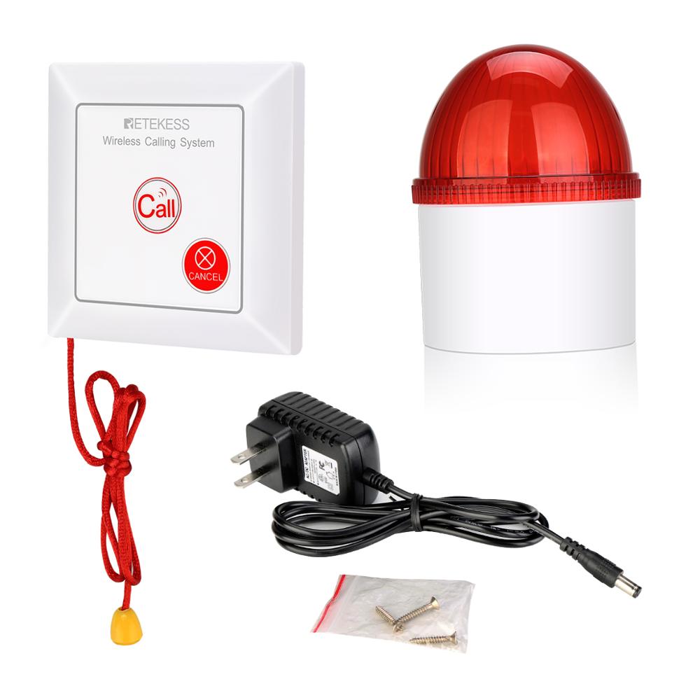 Retekess TH103 Security Alarm Motion Sensor Met Licht Akoestisch-optische Voor Ziekenhuis Magazijn Supermarkt