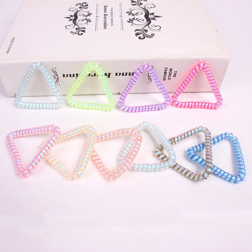 Estrella de mar mariposa transparente elástico pelo Scrunchies teléfono bobina, titular de cola de caballo elástico, cuerda de lazo de pelo para las mujeres, 10Yc12700: 1100129002