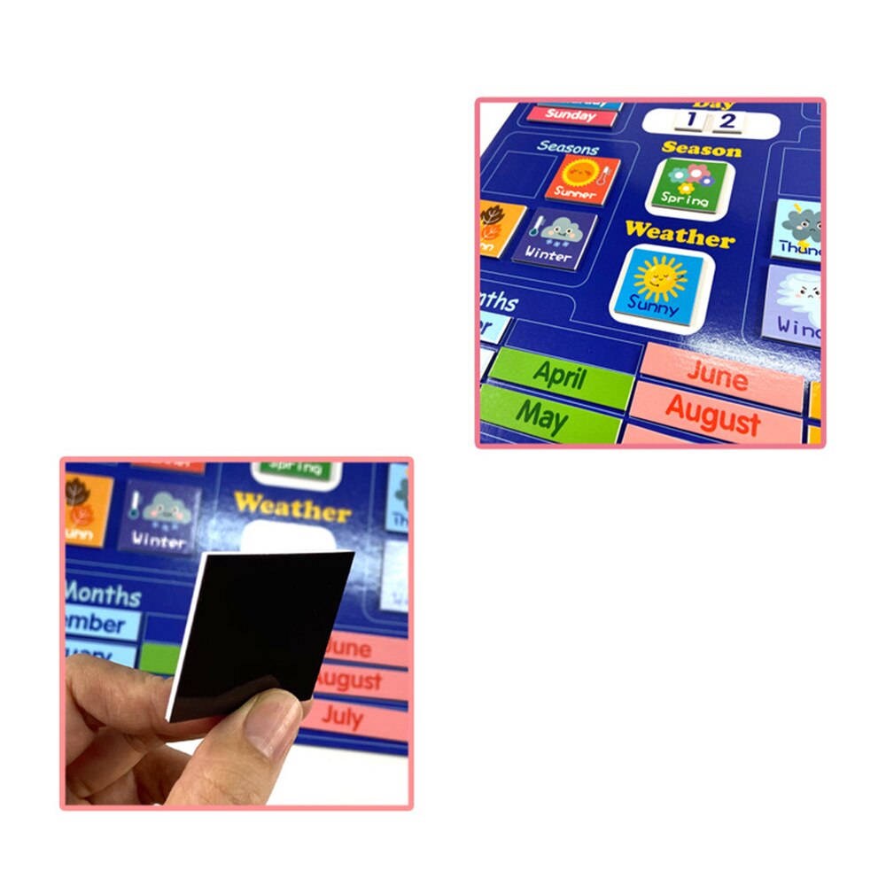1 Set Engels Weer Kalender Boord Grappige Kalender Magnetische Plaat Creatieve Kalender Cognitieve Opknoping Boord Vroeg Educatief