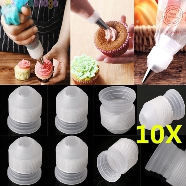 10 Stks/partij Icing Piping Nozzles Tips Cake Decorating Converter Coupler Pastry Tool Home Tips