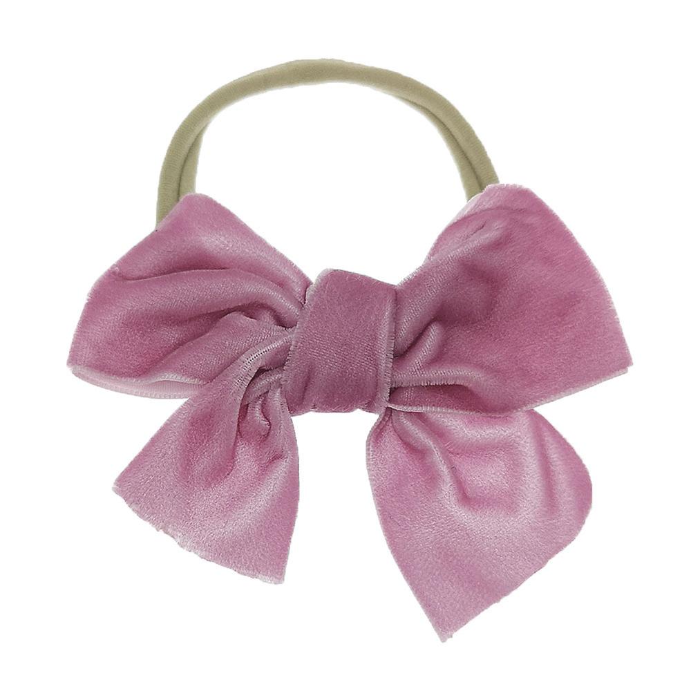 Effen Fluwelen Strik Baby Hoofdbanden Voor Meisjes Handgemaakte Nylon Elastische Zachte Knoop Baby Tulband Hoofdband Pasgeboren Baby Haaraccessoires: 6