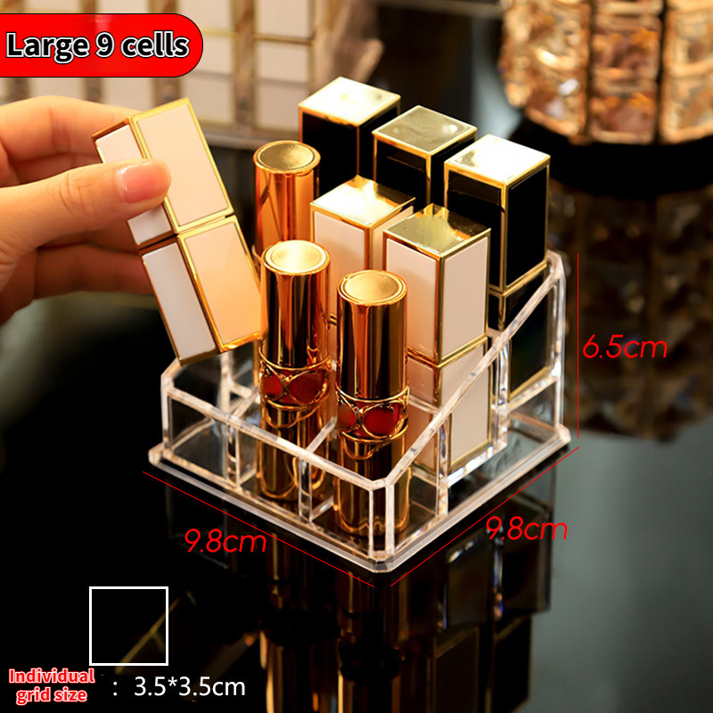 24/9 Netz Lippenstift Kasten Acryl machen-hoch Organizer Lagerung Kasten Lippenstift Nagellack Anzeige-ständer Halfter Kosmetische Organizer Kasten