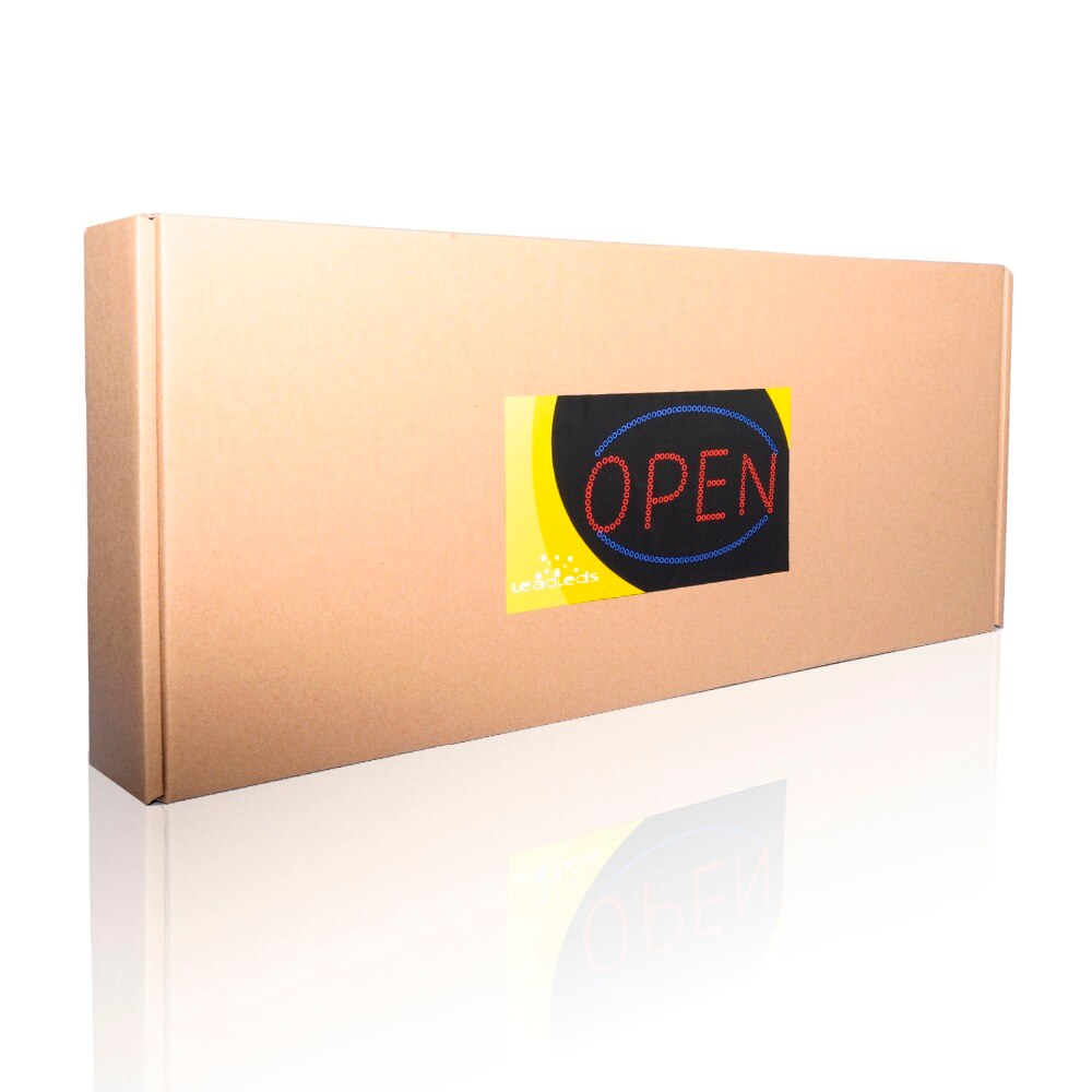 19 "X 10" clignotant animé mouvement en cours d'exécution LED affaires néon ouvert signe + On/Off interrupteur lumineux lumière néon