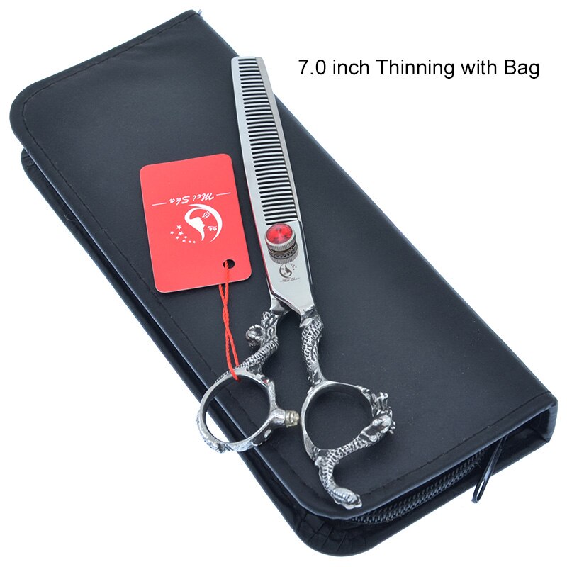 Top huisdierverzorgingsschaar 6.0 " 7.0 " hondenknipschaar dieren uitdunnen trimmen tesoura japan 440c dierentondeuses  a0164a: A0165a-06-70