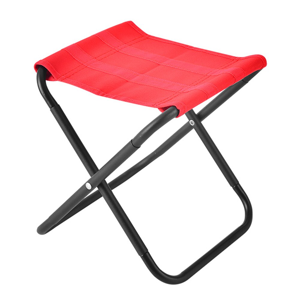 Tabouret pliant léger tabouret de chaise de siège d'alliage d'aluminium portatif pour le Camping en plein air pêche tourisme randonnée compacte: Rouge