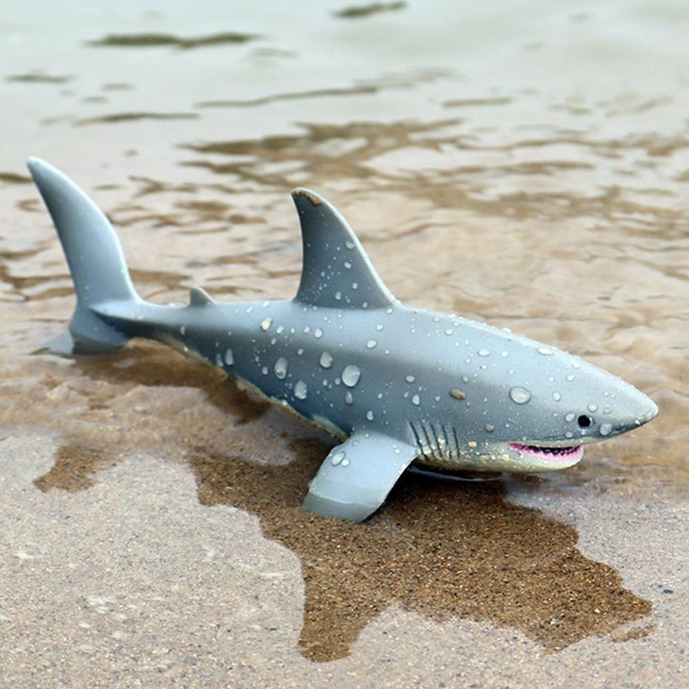Stor størrelse havliv dyr blød stor hvid haj model pædagogisk legetøj til børn handling naturtro figurer haj stor  d0 l 5