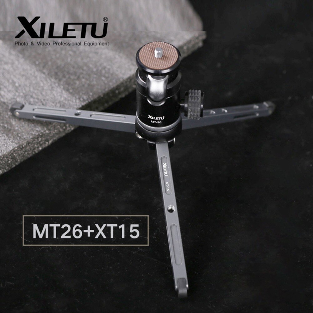 Ulanzi Xiletu Mini Aluminium Statief Monopod Flexibele Camera Houder W 360 ° Gedraaid Balhoofd Voor Canon Nikon Sony Dslr camera