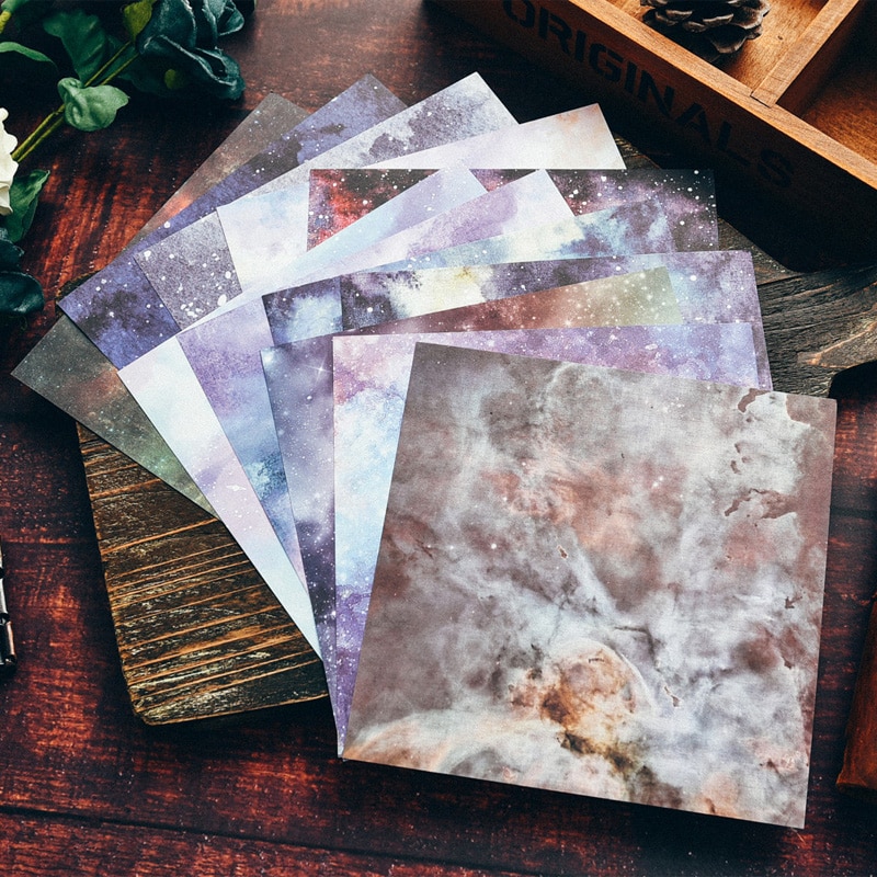Large Size Retro Romantic Star Sky Material Background Paper Junk Journal Diary Planner Scrapbooking Decorative DIY Craft Paper