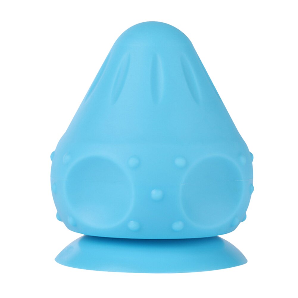Cono de masaje de silicona, Bola de adsorción sólida, aparato de masaje de liberación muscular de Psoas, espátula para espalda y columna vertebral, espátula para pies y Yoga: Blue