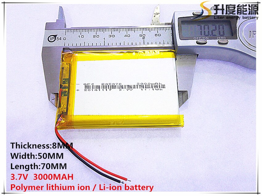 1 teile/los 805070 3,7 V lithium-polymer-batterie 3000 mah DIY mobile notfall power lade schatz batterie