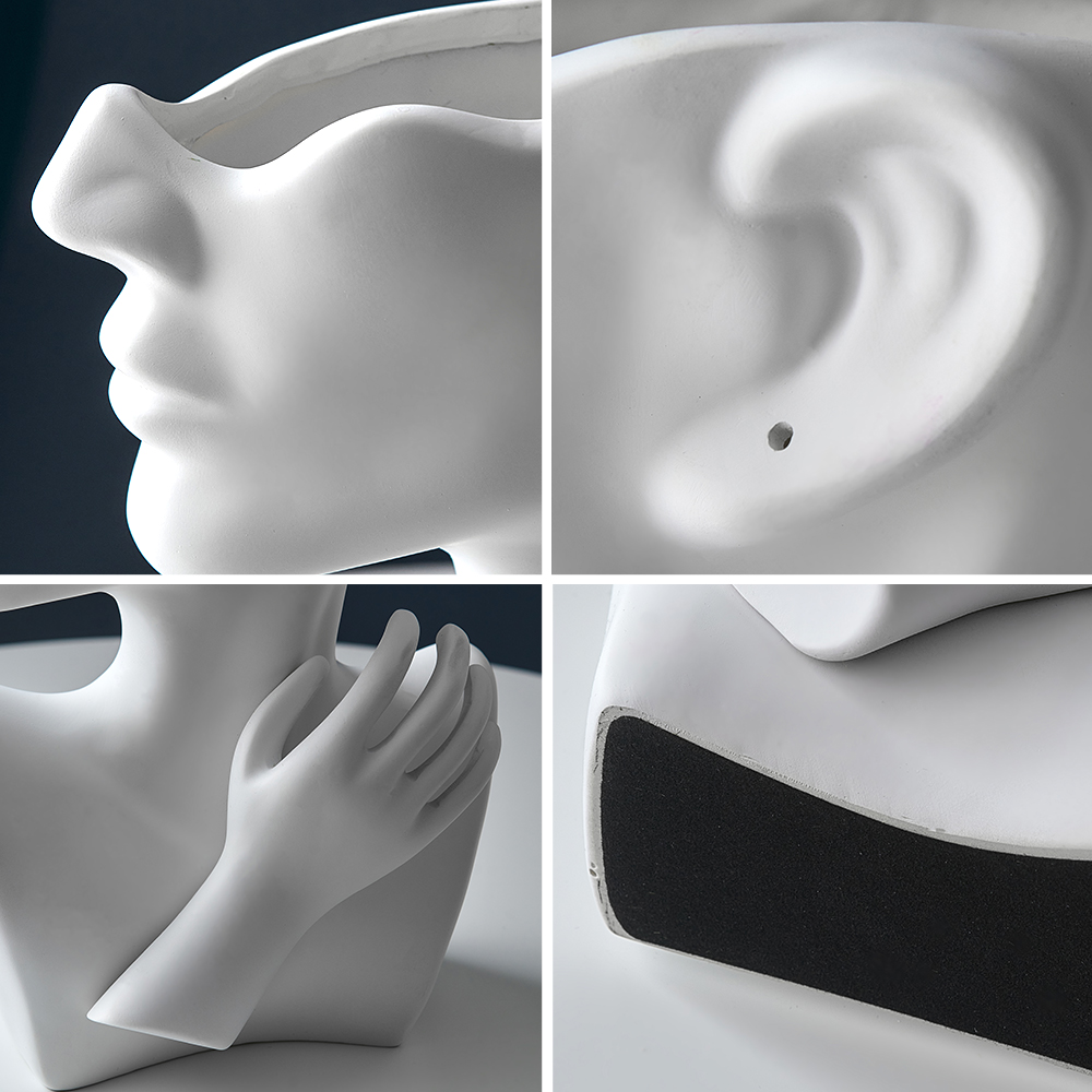 Moderne vase skulptur abstrakt kunst ansigt model boligindretning tilbehør stue dekoration skrivebord blomstervaser statue