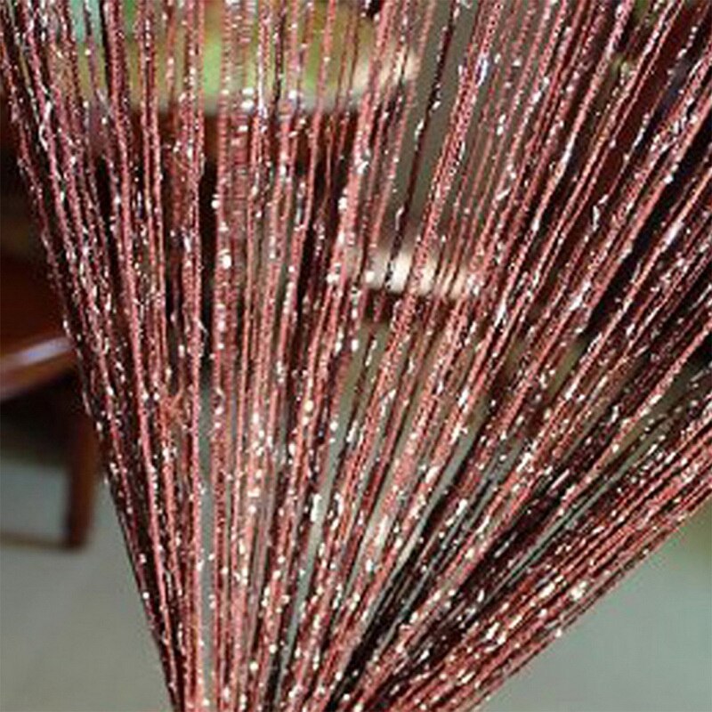200x100cm moderne mignon ligne brillant gland chaîne porte rideau fenêtre salle diviseur rideau cantonnière décor à la maison