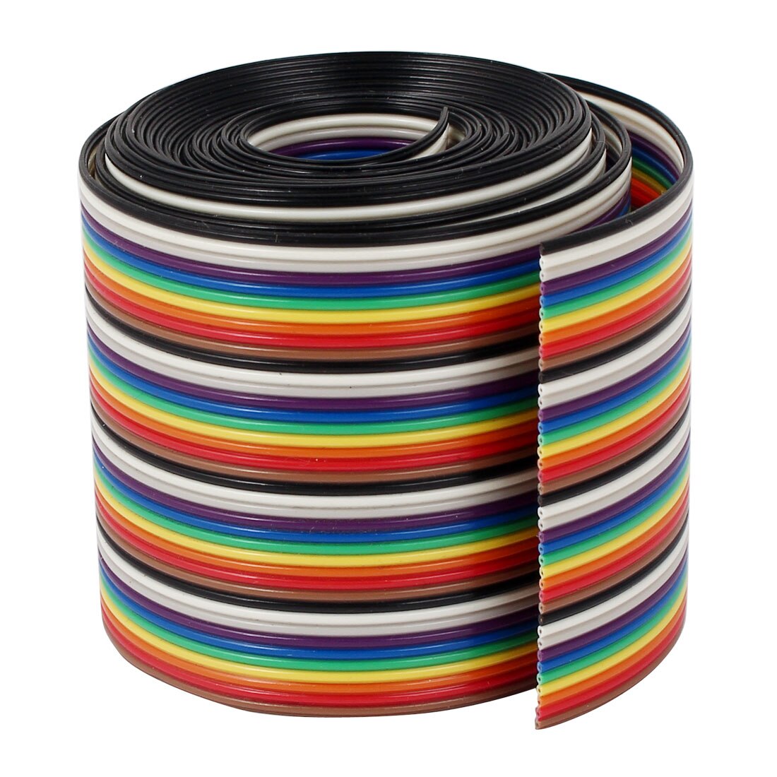 2 Meter 6.6ft 40 Way 40 pin Flat Rainbow Ribbon IDC Cable Wire Rainbow Cable