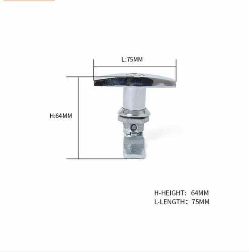 RV T-Handle Door Lock Latch Truck Cap Camper Trailer Shell Cover Lid w/ Keys For Car Caravan