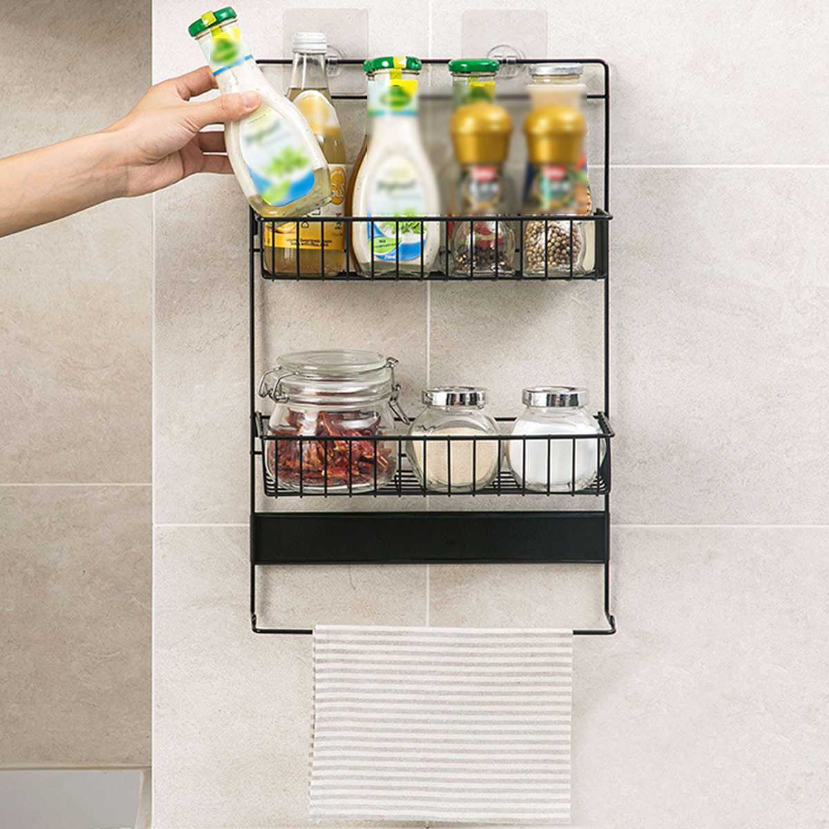 Estante de refrigerador estante lateral soporte lateral multifuncional suministros de cocina estantes de almacenamiento de nevera de múltiples capas para el hogar