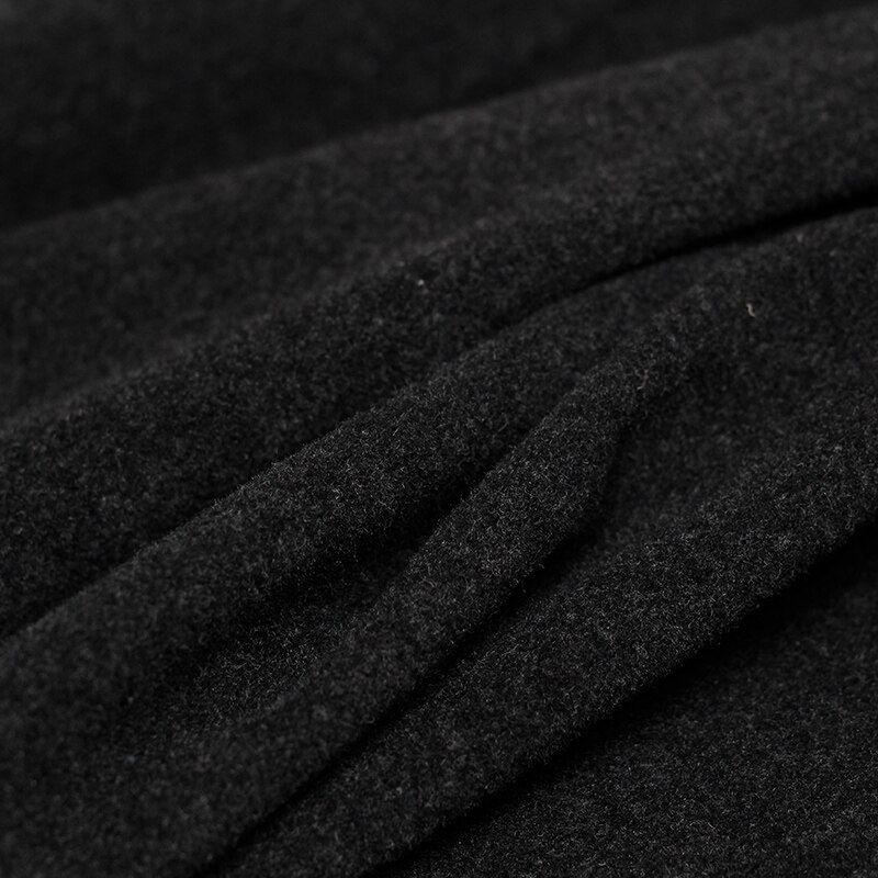 Perlemærke sort grå blød uldstof uldmaterialer efterår kvinder jakke frakke sy klæde skrædder