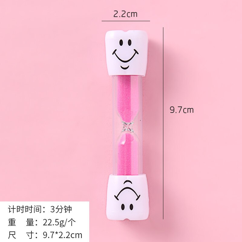 Kinderen Tandenpoetsen 3 Minuten Timer Lachend Gezicht Zandloper Decoratieve Creatieve Tijd Trechter Desktop Ornamenten Kids: Pink smiling face
