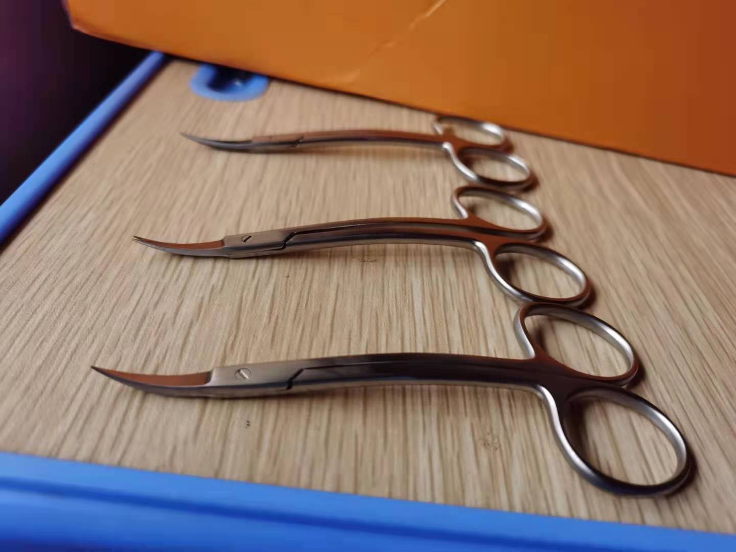 Stainless steel 11cm bending scissors suture removal scissors cosmetic eye scissors