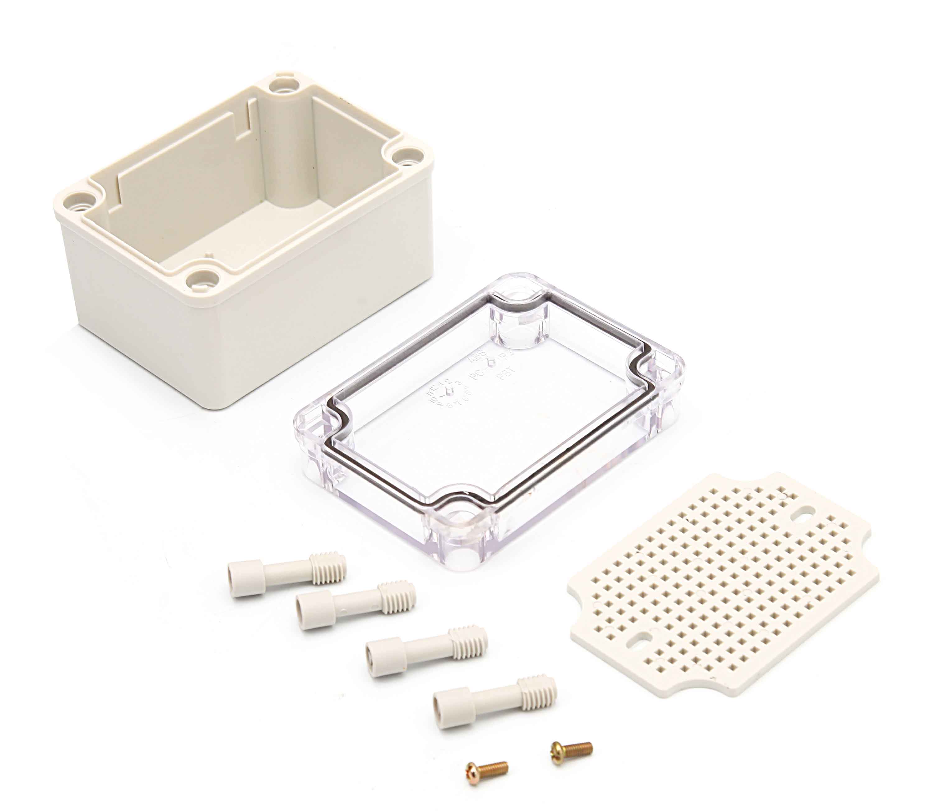 IP67 Waterdichte Plastic Abs Behuizing Voor Elektronica Met Montage Board Elektrische Transparante Cover Behuizing Junction Box Case: 110x80x70mm clear