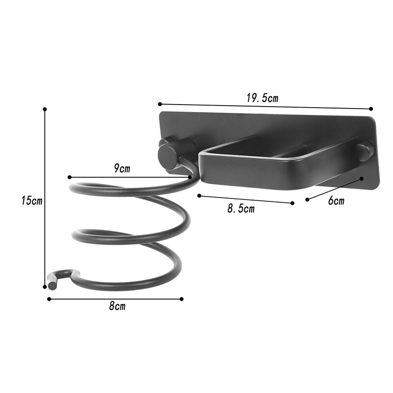 Aluminium Wall Mounted Föhn Rack Organizer Haardroger Stijltang Houder Set Badkamer Plank Voor Washroom Levert