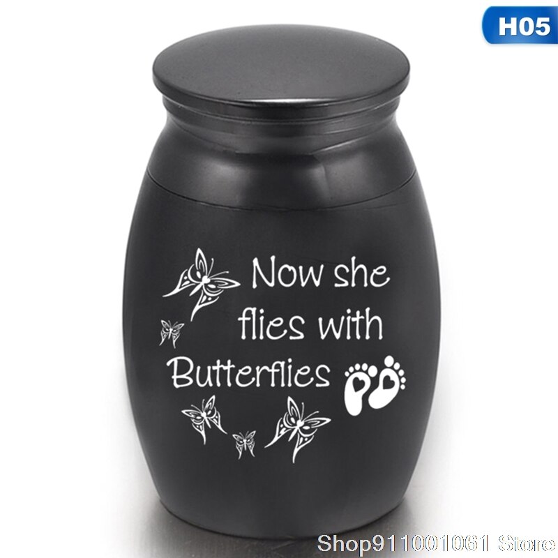 A Pets Keepsake Casket Columbarium Pets Memorials Mini Size Letter Black Pets Dog Cat Bird Mouse Cremation Ashes: H05