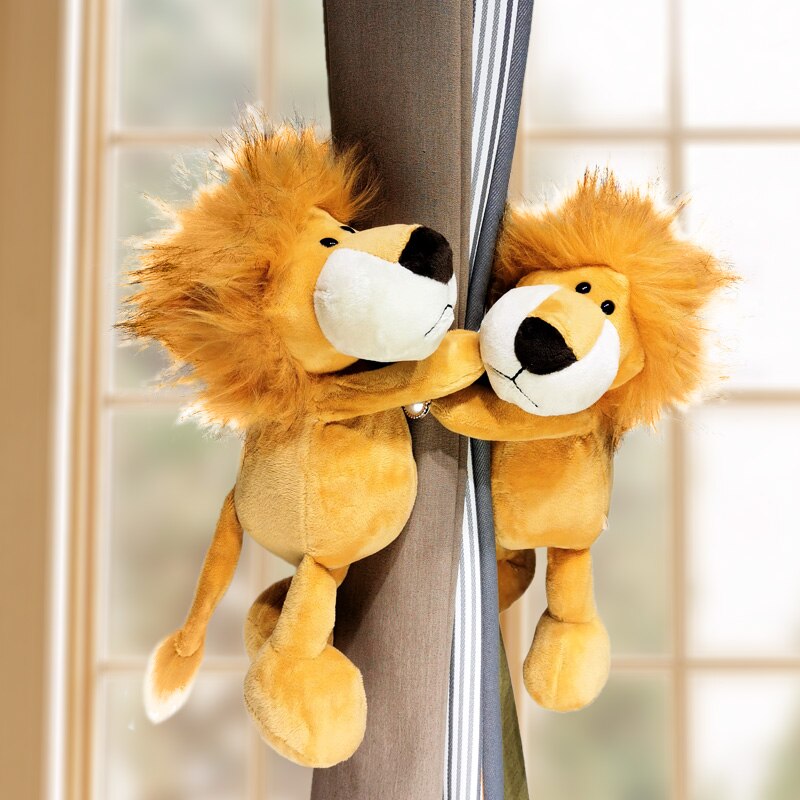 Ganchos de sujeción para cortinas, accesorios de decoración para habitación de niños, correas para cortinas, animales del bosque de la selva, 2 uds.