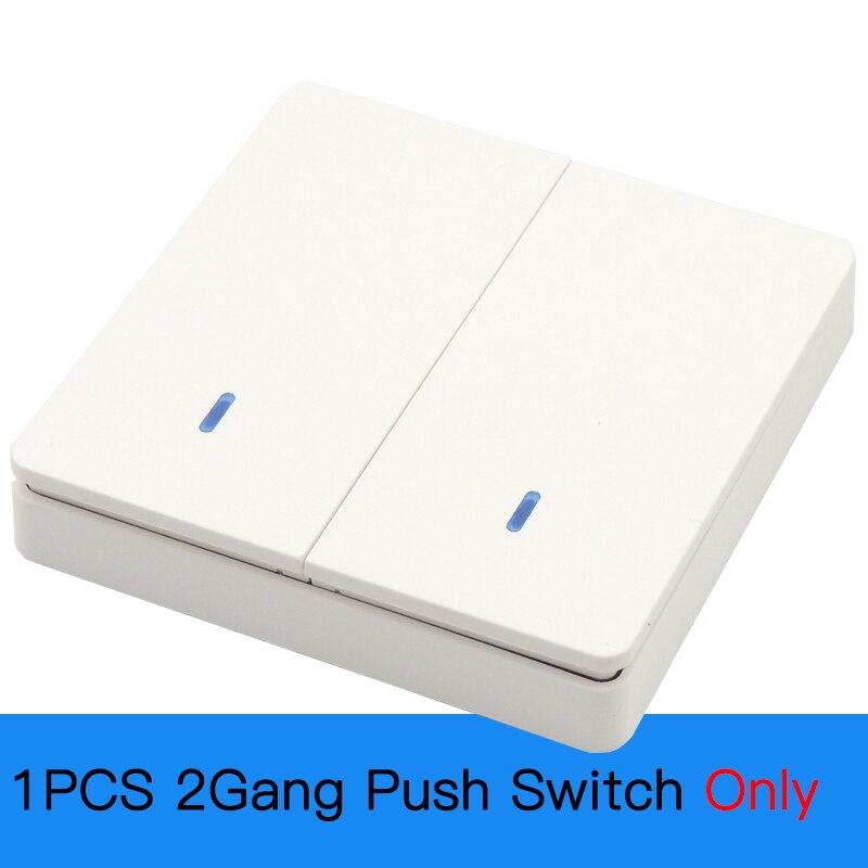 Trådløs belysning switch  rf 433 mhz  ac 110v 220v 1ch modtager universal trykknap switch til celiingroom soveværelse køkken lampe: 1 wp062