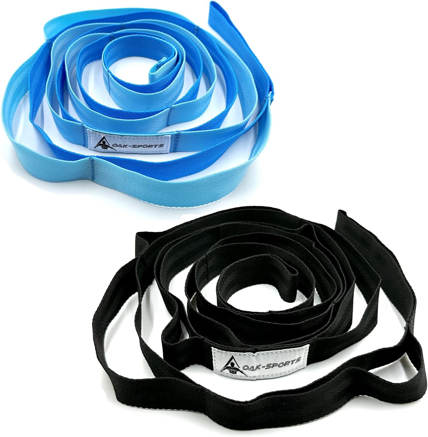 Correa de estiramiento Correa de yoga con bucles, correas elásticas para fisioterapia, correa de ejercicio no elástica para Pilates, danza: Multicolor