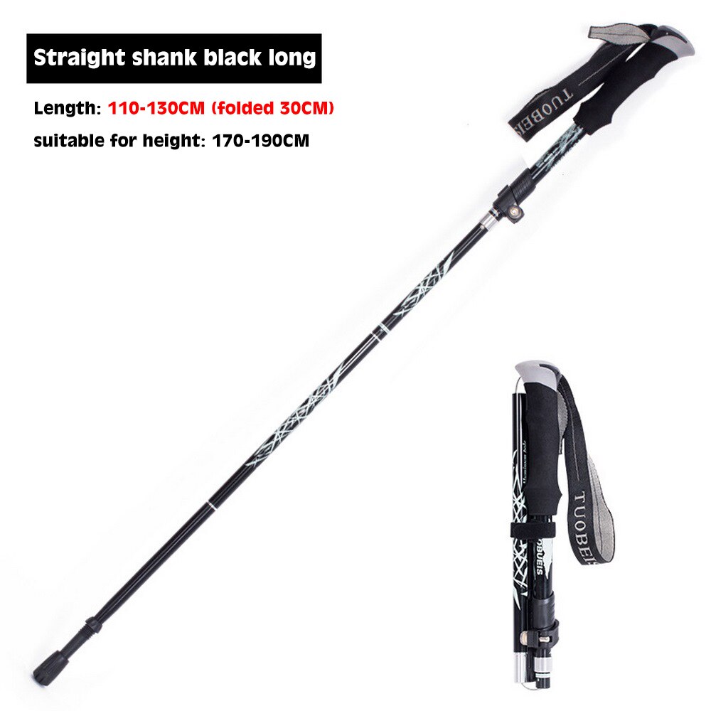Walking Poles Carbon Fiber Trekking Poles Ultralight Folding Collapsible Trail Running Hiking Walking Sticks Lightweight Canes: long black