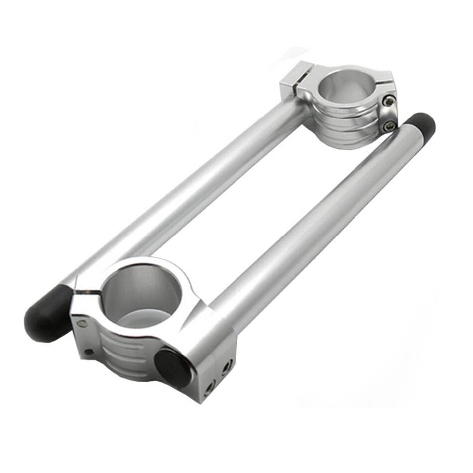Universal Motorcycle Racing Adjustable Handlebar 22mm 7/8'' Chrome Clip On Ons Fork Handle Bar for Cafe Racer Motorbike